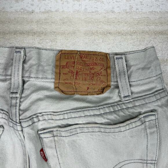 True Vintage 70s Levis Jeans 501 28x32 Regular Straight Fit Light Grey Wash - Picture 4 of 8